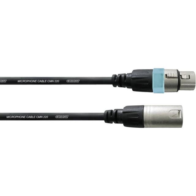 Cordial CCM2,5FM XLR Forbindelsesledning [1x XLR-tilslutning - 1x XLR-stik] 2.50 m Sort