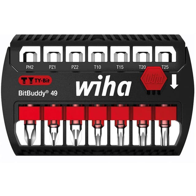 Wiha 42117 Bit-Set 7 delar Stjärnspår Phillips,