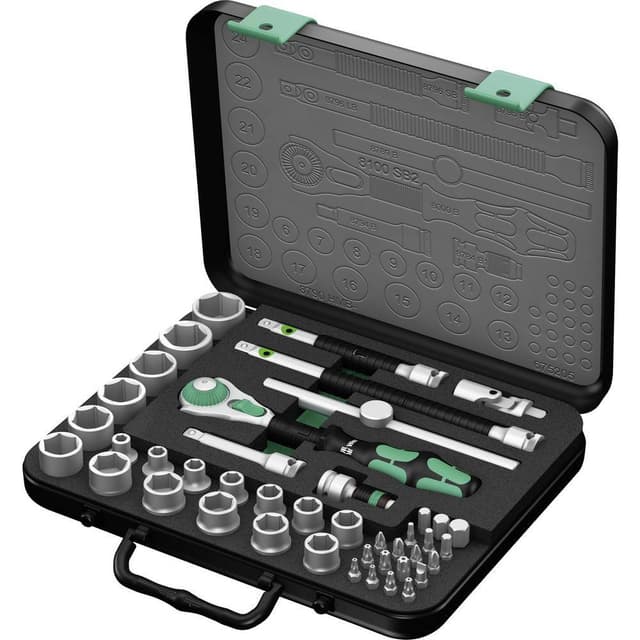 Wera 8100 SB 2 Zyklop Topnøglesæt Metrisk 3/8 (10 mm)