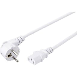 Basetech BT-2300320 IEC Anslutningskabel Vit 2.00 m