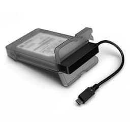 Maiwo K104G2 10 Gbps USB3.1 Gen2 2.5 på 12,5 mm SATA-harddisk SSD III adapter med 10cm USB-kabel C, gennemsigtig kabinet