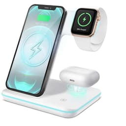 NÖRDIC langaton latausasema 3 in 1 Apple iPhone, Iwatch ja Airpod White