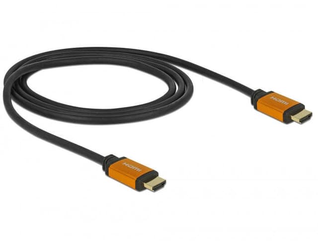 DeLock 85727 HDMI High Speed kabel 1m 8K 60Hz 7680x 4320 Dynamic HDR 48Gbps eARC Game Mode VVR Ren koppar 99,99%