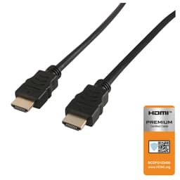 NÖRDIC CERTIFIED CABLES Premium High Speed ​​​​HDMI med Ethernet 1m 18Gbps 4K 60Hz UHD HDCP 2.2 HDR DolbyVision ARC HDMI2.0