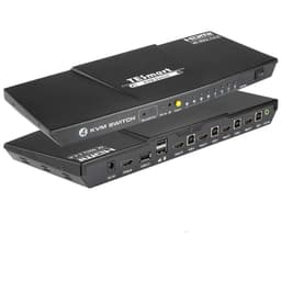 NÖRDIC KVM Switch 4 till 1 HDMI 4K 120Hz 8K 30/60Hz RGB 4:4:4 HDCP 2:3 USB3.0 HDR10 L/R Audio