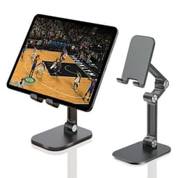 NÖRDIC säädettävä kokoontaitettava yleismallinen pöytäteline, matkapuhelin-, tabletti-, iPhone-, iPad-pidike, pyörivä jalusta