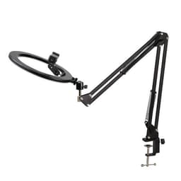 NÖRDIC Ringlampe 26cm diameter med bordstativ tre lysmoduser ringlys USB 360 roterbar