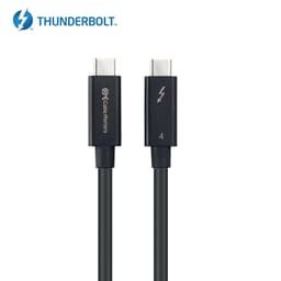 NÖRDIC Intel-sertifioitu 80 cm Thunderbolt 4 USB C -kaapeli, 40 Gb/s, 100 W lataus, 8K video, yhteensopiva USB 4 ja Thunderbolt 3