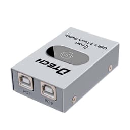 USB2.0 switch 2x computere til 1xUSB enhed metal sort USB skifter