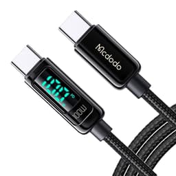Mcdodo USB-C til C-kabel 1,2m 100W PD 5A 480Mbps med digitalt display