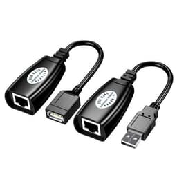 Forlænger til USB 2.0 i Cat 5e Ethernet-kabel 45m