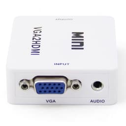 Nödisk VGA og lyd til HDMI-adapteren opp til 1080p i 60Hz