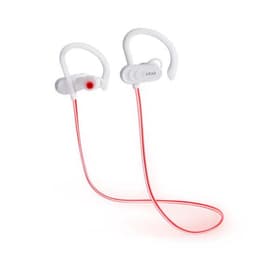 NÖRDIC Laser Kør, Bluetooth V5.0 Lavenergi sports headset med lyse kabel, IPX4, mikrofon, hvid