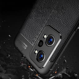 Realme GT Neo2 TPU skal Litchi Texture - Svart