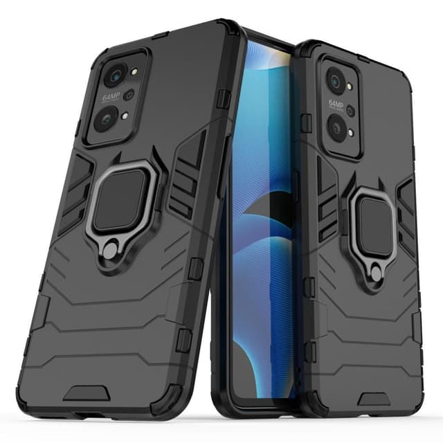 Realme GT Neo 2 Hybrid skal med Finger Ring - Svart