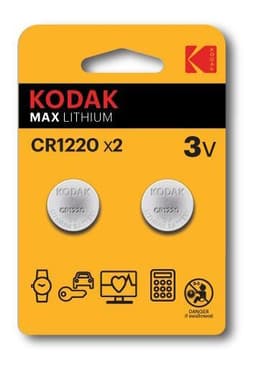 Kodak Max lithium CR1220 battery (2 pack)