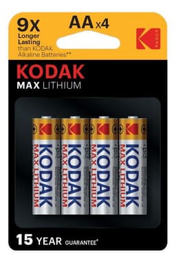 Kodak Max lithium AA battery (4 pack)