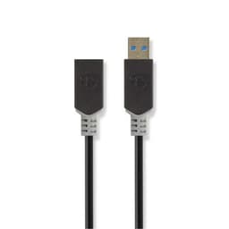 Nedis USB 3.0-kabel | Typ-C, hane - A-hona | 0.15 m | Antracit