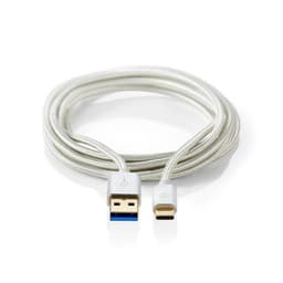 USB 3.1-kabel | Type-C, hann - A, hann | 1,0 m | Aluminium
