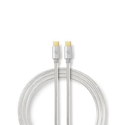 USB 3.1 GEN 2 Sync, Lade- og AV-Støttekabel | Gullbelagt 1,0 m | USB-Câ„¢ Hann til