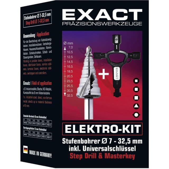 Exact 70606 HSS Trinbor 7 - 32.5 mm Cylinderskaft 1 Set