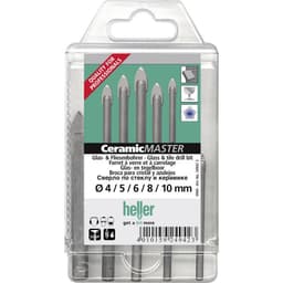 Glas- och kakelborr-set 5 delar Heller QuickBit®
