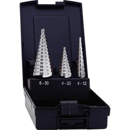 HSS Stegborrset 3 delar 6 - 30 mm, 4 - 20 mm, 4 - 12 mm