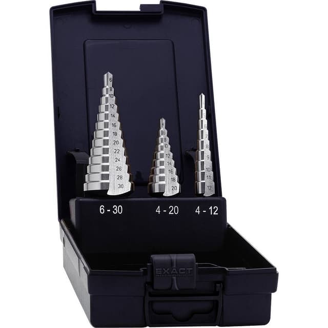 HSS Stegborrset 3 delar 6 - 30 mm, 4 - 20 mm, 4 - 12 mm