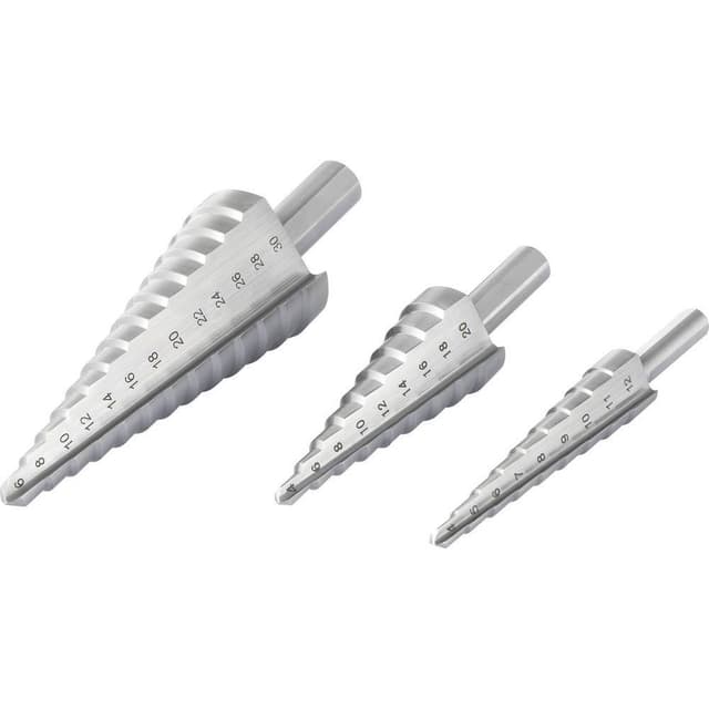 HSS Stegborrset 3x 4 - 20 mm, 4 - 12 mm, 6 - 30 mm