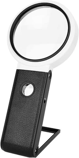 Förstoringsglas 6X/25X förstoring med LED och UV-ljus