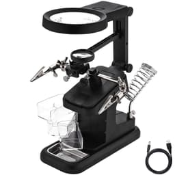 Helping Hands forstørrelsesglass med 10 lysdioder 3X / 4.5X / 25X Black