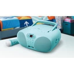MD-203 KB Radioafspiller FM med CD Aux Mic. Turkis