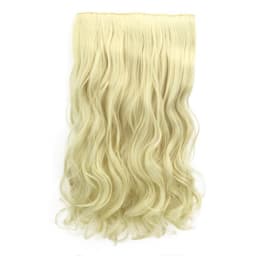 Clip-on langt bølget hår extensions 55 cm Blond