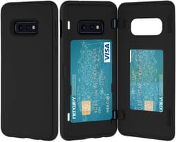 Samsung S10E deksel med skjult kortholder TPU svart