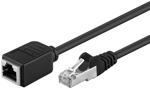 Goobay CAT 5e skjøtekabel, F / UTP, svart
