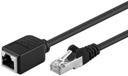 Goobay CAT 5e förlängningskabel, F/UTP, svart