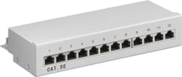 Goobay CAT 5e Mini/Desktop Patch Panel, 12 Ports