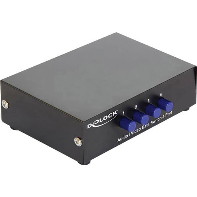 Delock 87637 4 porte Composite-switch kan bruges