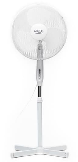 Adler AD 7305 stor golvfläkt, 90W, 40 cm, Vit