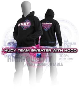 Hudy Black Team Sweater Hætte (XXL)