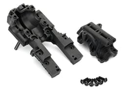 TRX-8630 Bulkhead Upper and Lower (front) (black)