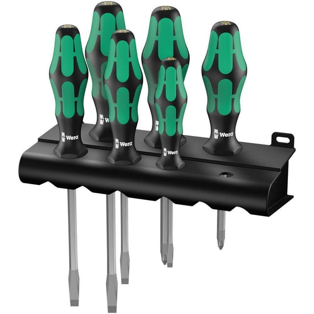 Verkstad Skruvmejsel set 6 delar Wera 334 SK/6 Spår,