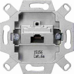 Kopp 1 st Insats Nätverksuttag, Modularuttag Aluminium