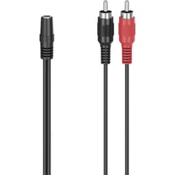 Hama ljudadapter (2 x RCA-kontakter - 3,5 mm jack-uttag)