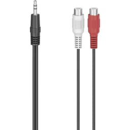 Hama ljudadapter (2 x RCA-uttag - 3,5 mm kontakt)