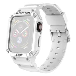 Silikoniranneke mallille Apple Watch 7 45mm / 6&SE&5&4 44mm / 3&2&1 42mm Valkoinen