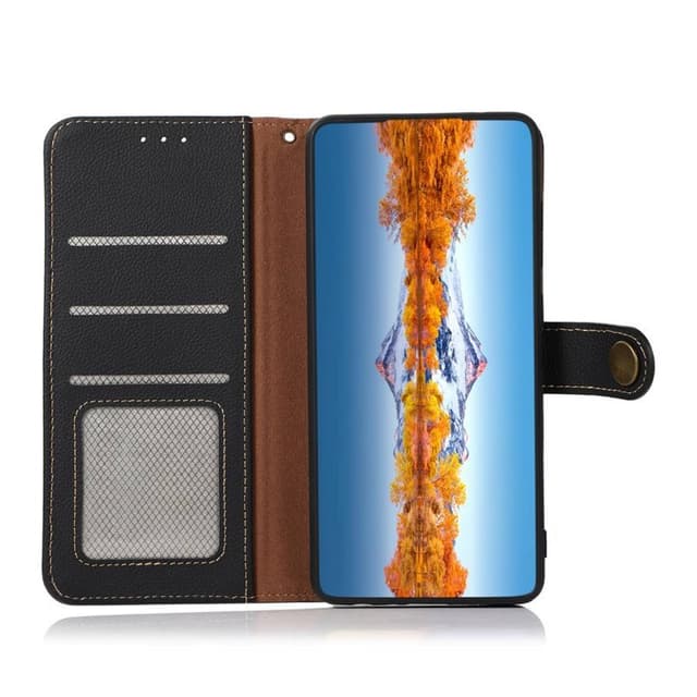 Lompakkokotelo 3-kortti nahkaa RFID Sony Xperia 1 IV - Musta