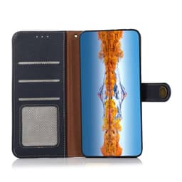 Mobilplånbok 3-kort läder RFID Sony Xperia 1 IV - Blå