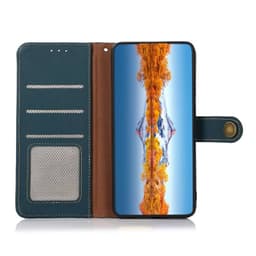 Lompakkokotelo 3-kortti nahkaa RFID Sony Xperia 10 IV - Vihreä