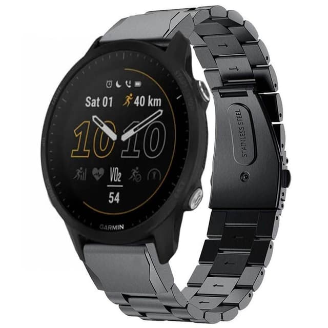 Rustfrit stål armbånd Garmin Forerunner 955 - sort